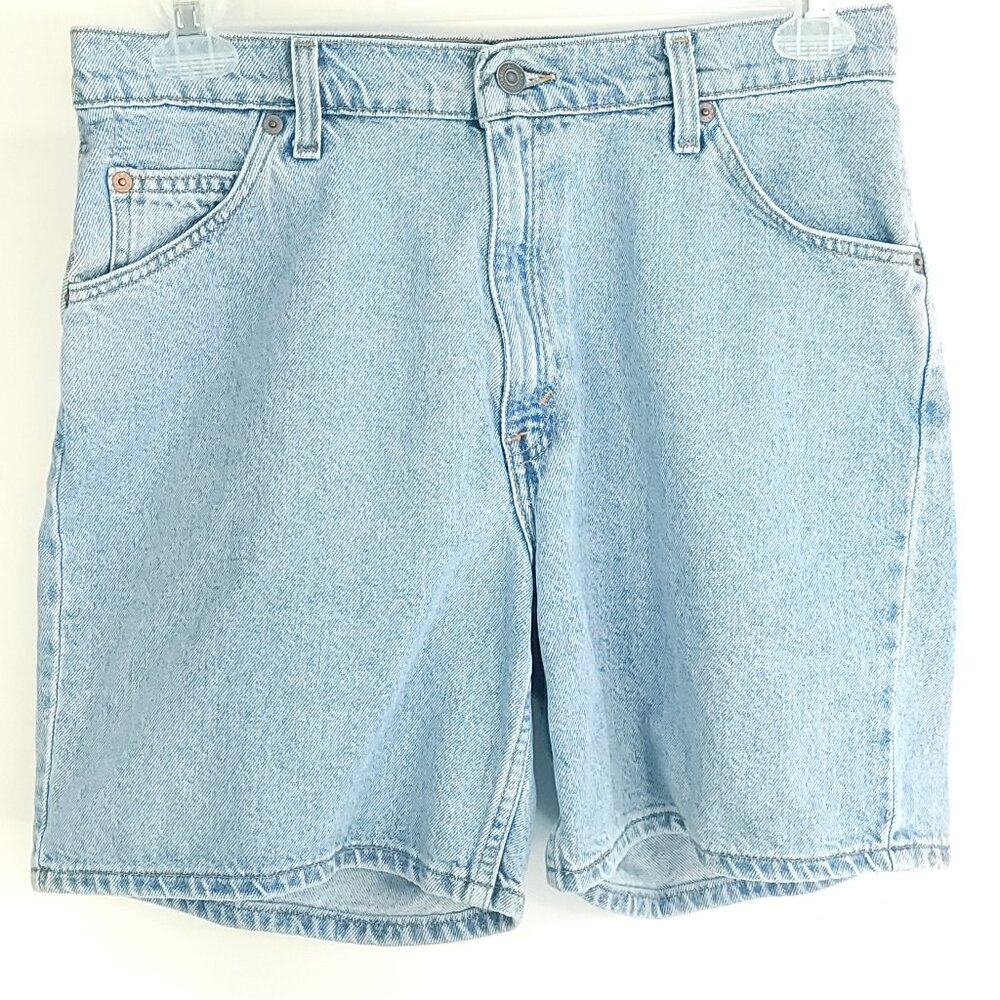 Vtg Levi's Shorts Women's 12 Reg Blue Denim 950 Relaxed Fit Distressed 90s